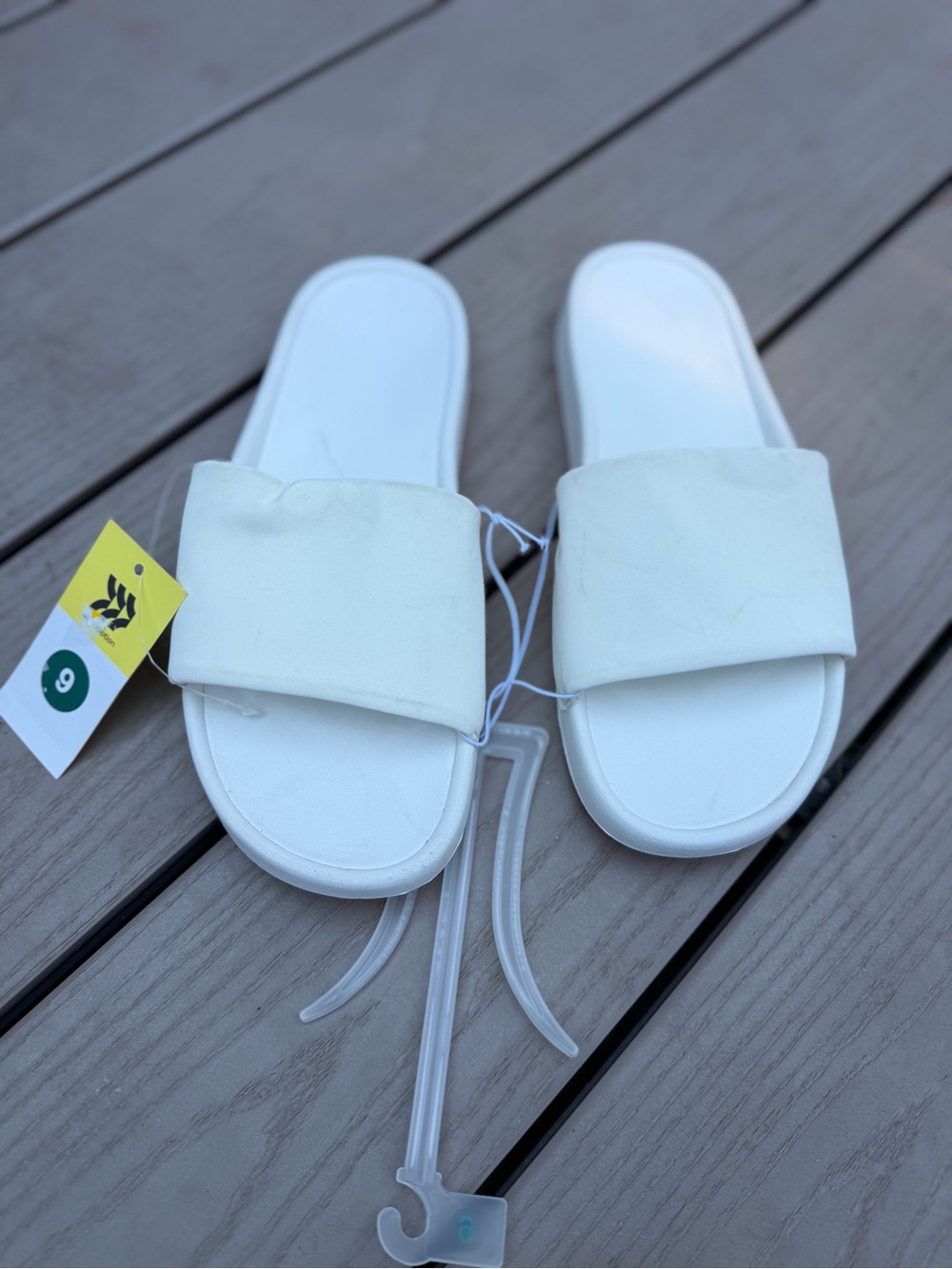 all in motion White Slide Sandals for Women
